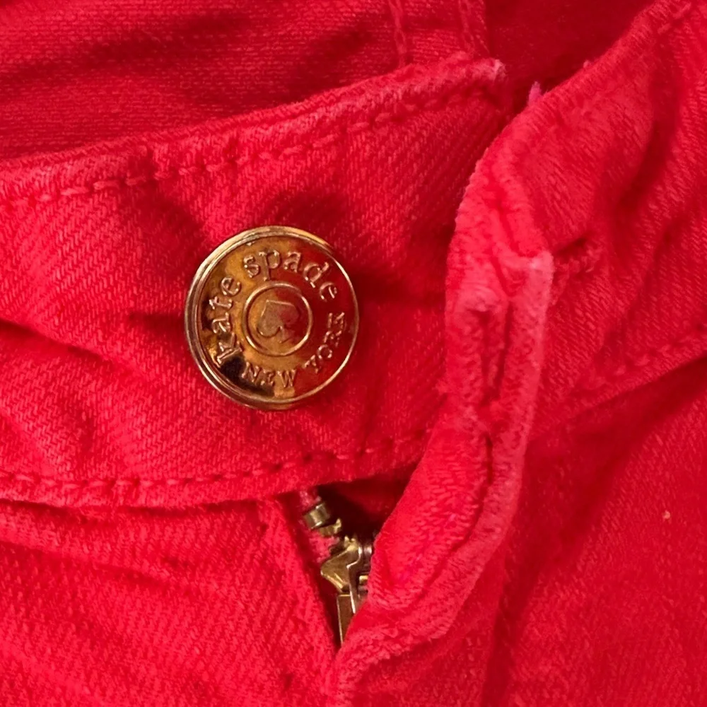 Kate Spade Bold Red Jeans Size 28